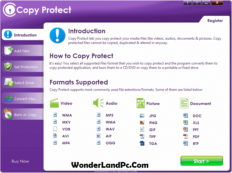 Copy Protect Registration Key